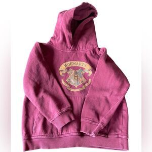 Hogwarts Emblem Harry Potter Kids Maroon Gryffindor Sweatshirt Hoodie, size M
